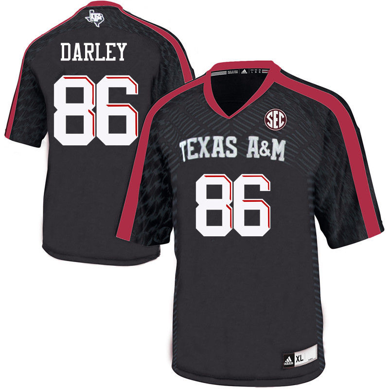 Men #86 David Darley Texas A&M Aggies College Football Jerseys-Black